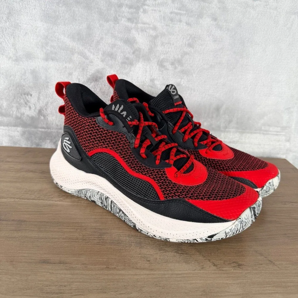 Under Armour Curry 3Zer0 24 Basketball Shoes Red Black 3027626-003 Mens Size 9